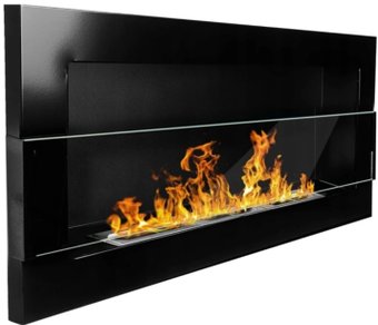Биокамин BiokominkiGMT 900x400 (черный, со стеклом)