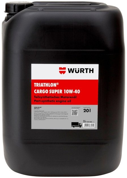 

Моторное масло Wurth Triathlon Cargo Super 10W-40 20л