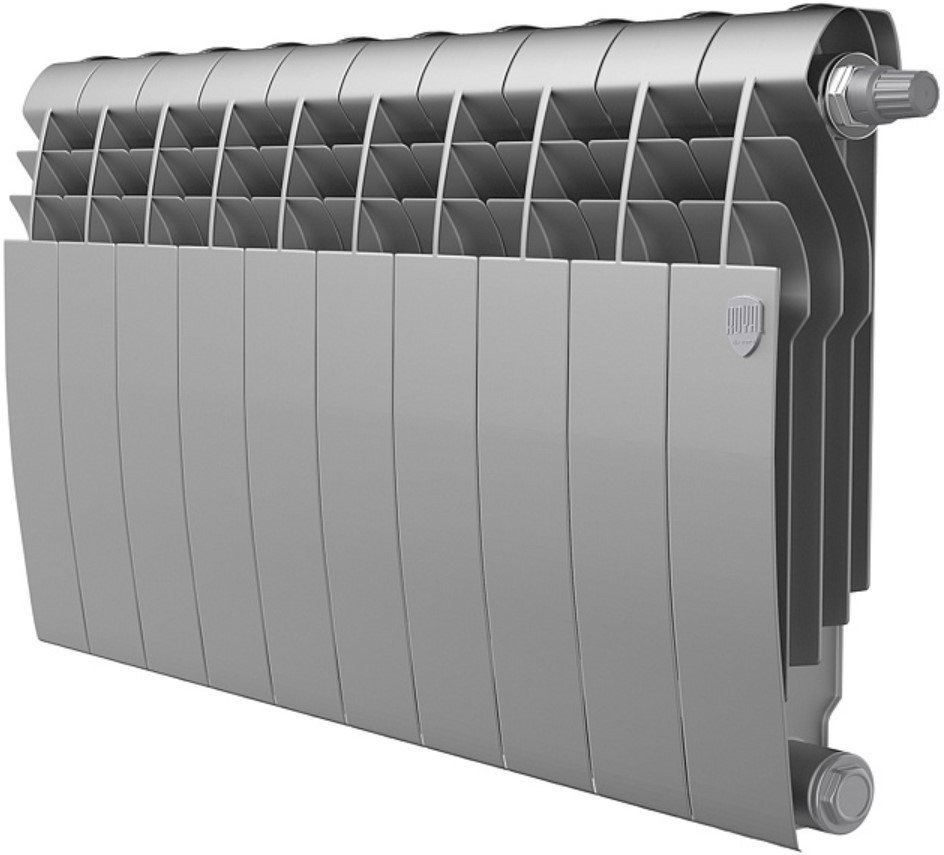 

Биметаллический радиатор Royal Thermo BiLiner 350 Silver Satin VR (10 секций)