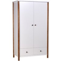 Шкаф распашной Polini Kids Simple двухсекционный с ящиками 0002770.165 (белый/дуб крафт)