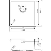 Кухонная мойка Omoikiri Tadzava 44-U/I-IN Quadro 4993509 (нержавеющая сталь)