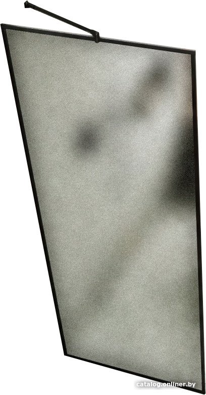 Душевая стенка MaybahGlass 195x109 MGD-839-6 (сатин стекло/черный)