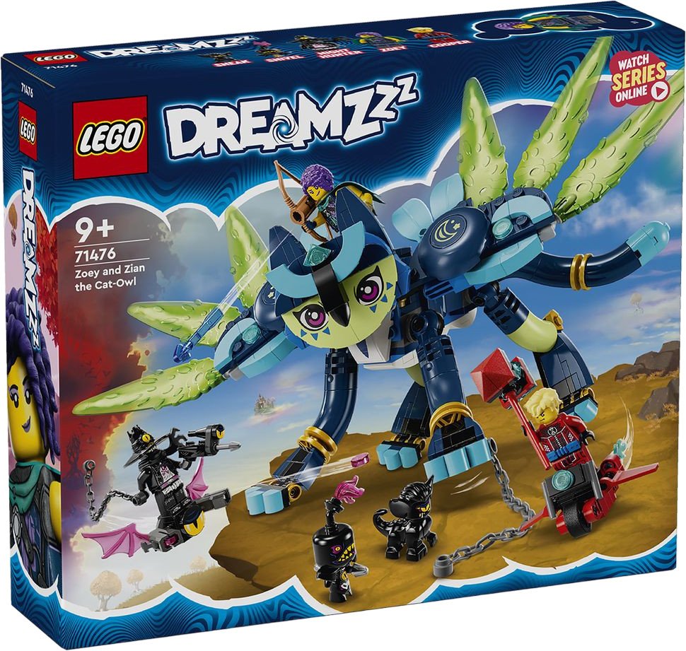 Конструктор LEGO DREAMZzz 71476 Зои и кот-сова Зиан