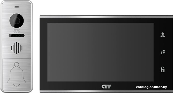 Комплект видеодомофона CTV DP4705AHD (черный)