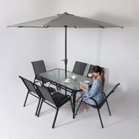 Набор садовой мебели AksHome Sunbeam (серый/черный)