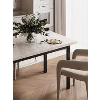 Кухонный стол Senira Велес 120x75 (мрамор эбея/опора черный)
