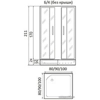 Душевой уголок River Morava XL 100/24 MT (без поддона)