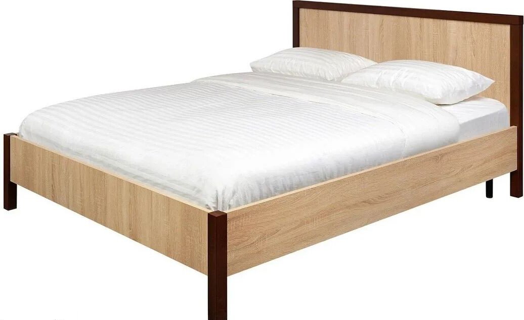 

Кровать Глазов Bauhaus без основания 90х200 (дуб сонома/ореx шоколадный)