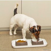 Миски на подставке Ferplast Glam Tray Small (коричневый)