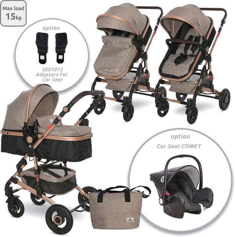 

Универсальная коляска Lorelli Alba Premium 2023 (2 в 1, pearl beige)