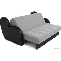 Диван Мебель-АРС Аккордеон Барон (рогожка/экокожа, серый/черный)