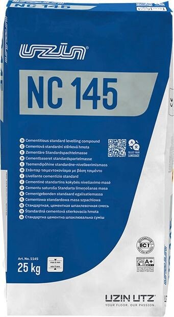 Самонивелирующаяся смесь Uzin NC 145 самонивелир под ПВХ (25мПа), 25кг