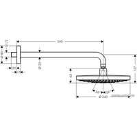 Верхний душ Hansgrohe Raindance Select S 240 2jet [26466400]