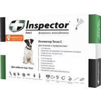 Капли от блох и клещей Inspector Quadro для собак 4-10 кг