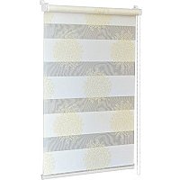 Рулонные шторы Delfa Сантайм День-Ночь Декор МКД DN-44805 (34x160, крем/золото)