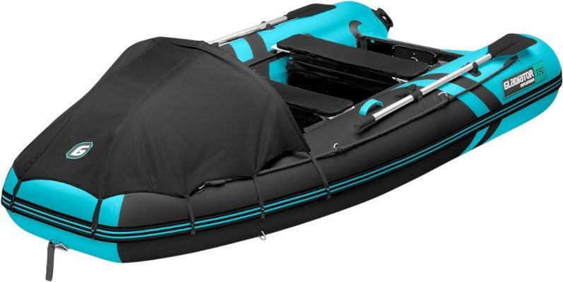 

Моторно-гребная лодка Gladiator E350PRO (черный/бирюзовый)