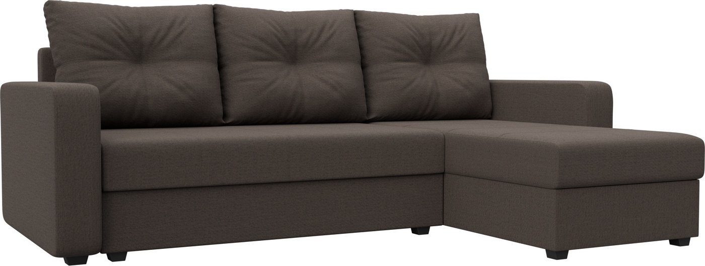 

Угловой диван Лига диванов Ливерпуль Лайт правый 125986 (рогожка амур коричневый)