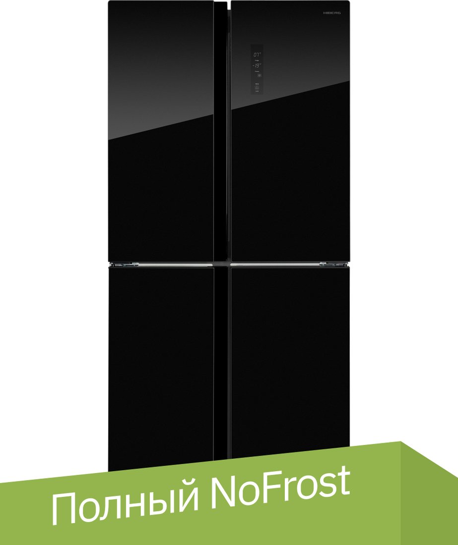 

Четырёхдверный холодильник Hiberg RFQ-500DX NFGB Inverter