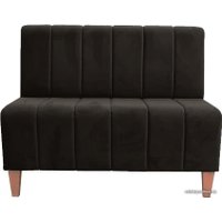 Диван Brioli Руди полоса двухместный (микровелюр, В74 коричневый)