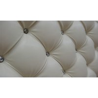 Кровать Sofos Беатриче тип A с ПМ 160x200 Teos Milk/стразы