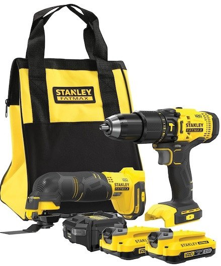 Stanley SFMCK213D2SQW (шуруповерт, реноватор, 2 АКБ, сумка)
