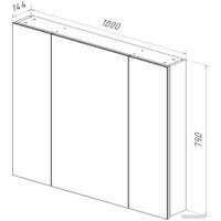  Lemark Шкаф с зеркалом Universal 100 LM100ZS-U (белый глянец)