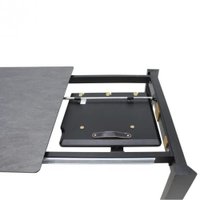 Кухонный стол Виста Бонн HPL 85x138/185 (камень серый/матовый черный)