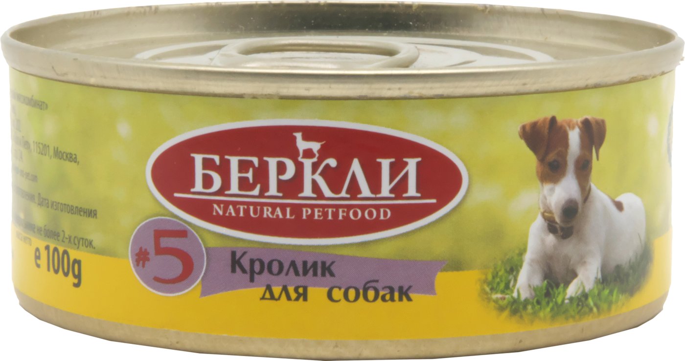 

Консервированный корм для собак Berkley Local #5 Кролик 100 г