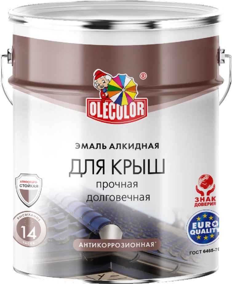 

Эмаль Olecolor Алкидная для крыш 5 кг (шоколадный)