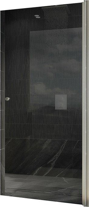 Душевая дверь MaybahGlass 60x198 MGD-800-5 (графитовое стекло/хром матовый)