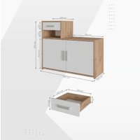 Тумба для обуви Стендмебель Кремона (белый/дуб крафт золото)