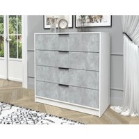 Комод Интерлиния Концепт КТ-К100 (бетон/белый платинум)