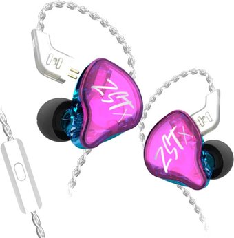 KZ Acoustics ZST X (с микрофоном, фиолетовый)
