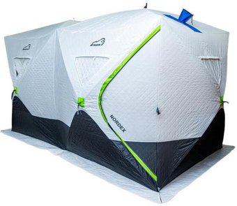 Палатка для зимней рыбалки Bison Nordex Двойной Куб (белый/зеленый)