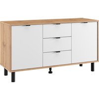 Тумба ЭлиГард Mone RTV 2D3S (дуб вотан/белый)