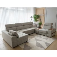 П-образный диван Треви Карат Люкс (серый)