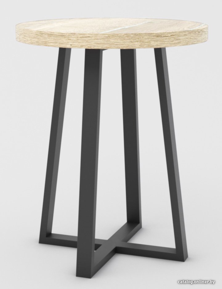 Журнальный столик Hype Mebel Челси 40x40 (черный/древесина белая)
