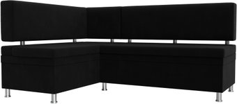 Лига диванов Стайл левый 114525L (микровельвет черный)