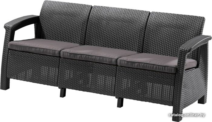 Садовый диван Keter Corfu Love Seat Max (графит)