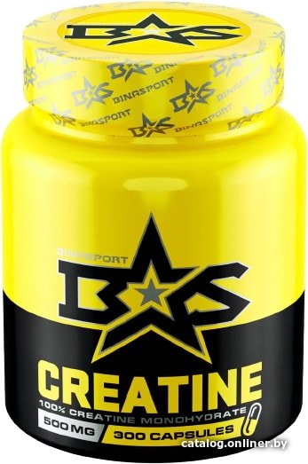 Моногидрат креатина Binasport Creatine (300 капс/500мг, без вкуса)