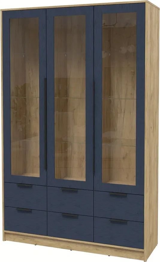 

Шкаф-витрина Интерлиния Концепт КТ-ШВ3 Глосс (дуб золотой/дуб королевский)