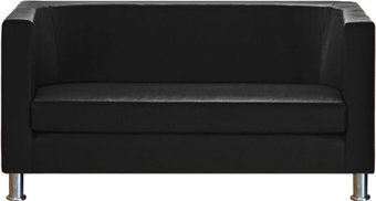 Диван Brioli Клос двухместный (экокожа, L22 черный)