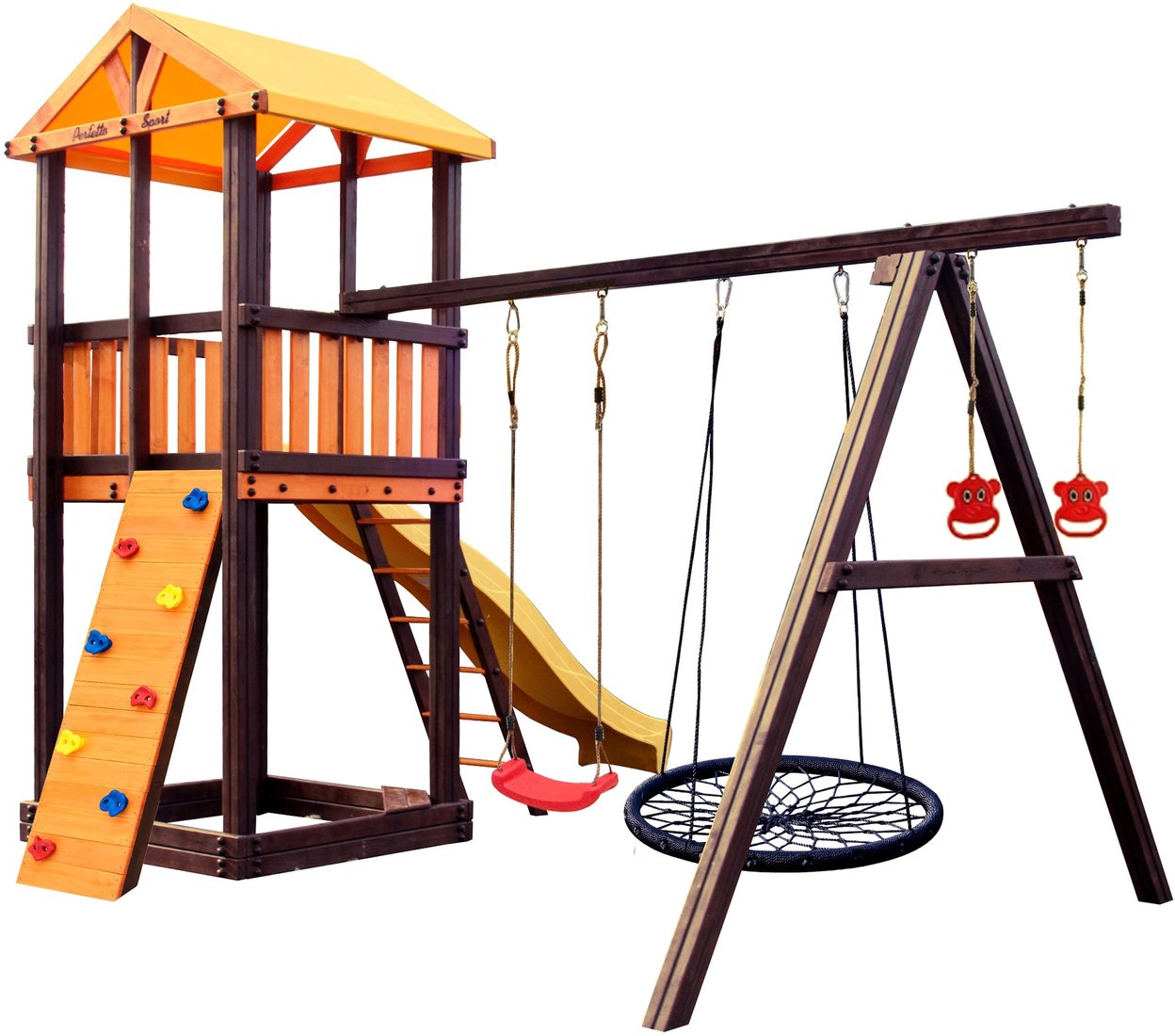

Игровой комплекс Perfetto Sport Pitigliano-4 + качели Паутина