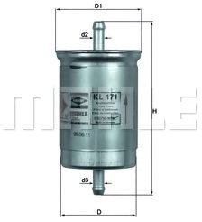 

Топливный фильтр Mahle Knecht KL171