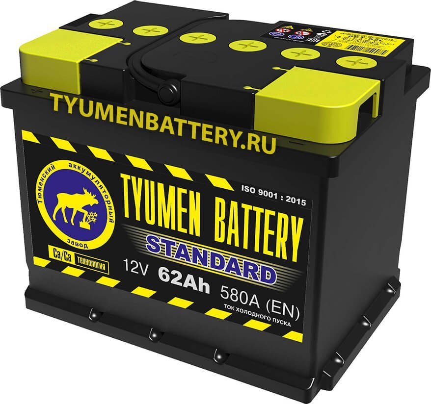 

Автомобильный аккумулятор Tyumen Battery Standard L+ (62 А·ч)