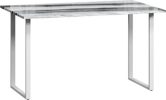 Кухонный стол LoftyHome Тасос 1627735 (мрамор пуно с белым основанием)