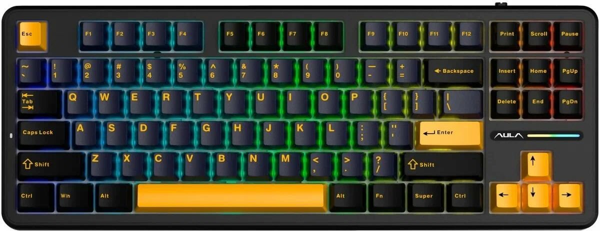 

Клавиатура AULA F87 (черный/темно-синий/оранжевый)