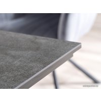 Кухонный стол Signal Salvadore Ceramic 160/240x90 (серый мрамор/черный матовый)