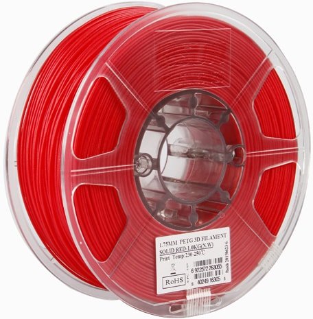 

Пластик eSUN PET-G 1.75 мм 1000 г (красный непрозрачный)