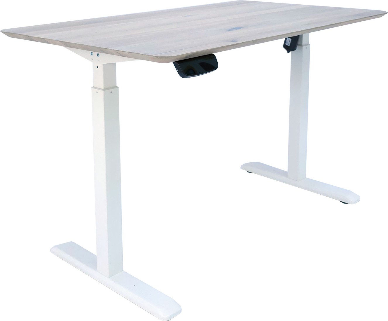 

Стол для работы стоя ErgoSmart Wooden Electric Desk Prime 1300х750х27 мм (скошенный край, дуб беленый/белый)